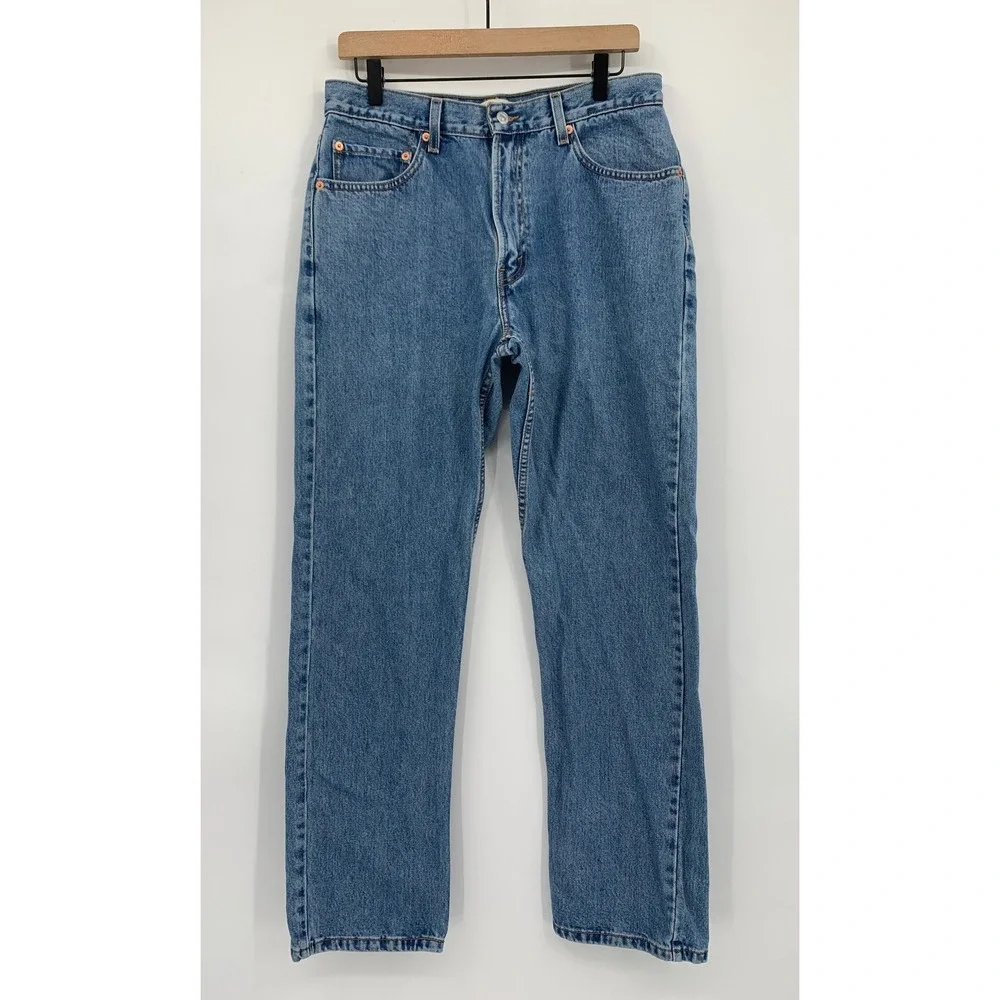 Vintage Levis Jeans Mens 32x32 Straight Leg Y2K Fade Denim (Tag 34x34)